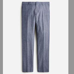 J Crew Ludlow Slim-fit unstructured suit pant in Irish cotton-linen blend